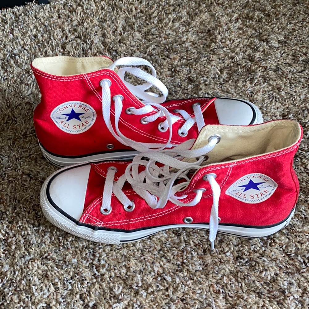 Red High Top Converse